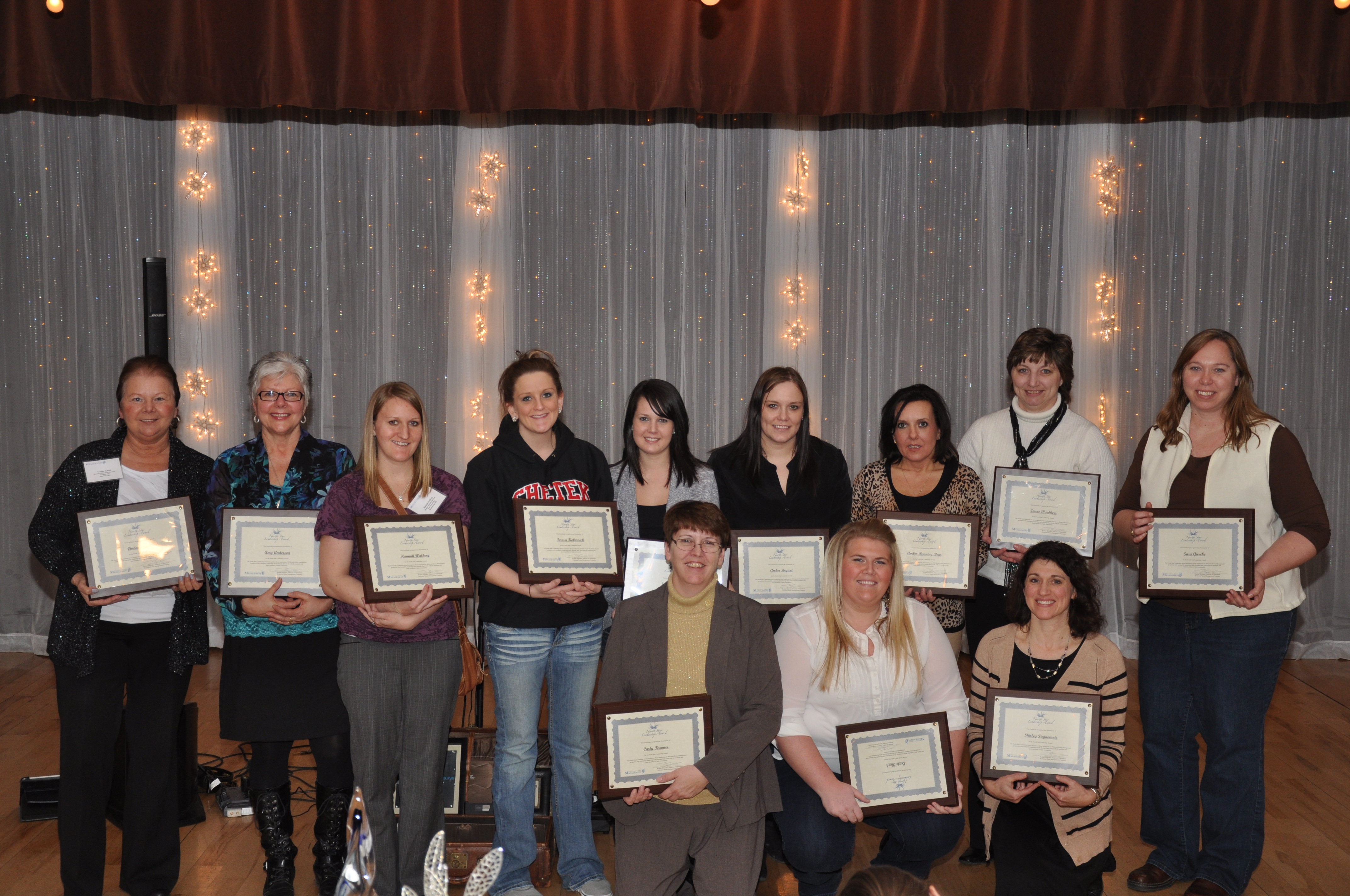 Photo of some of the nominees for the North Star Leadership Award.  If nominees were unable to attend, their Executive Director and RN are pictured in their place.